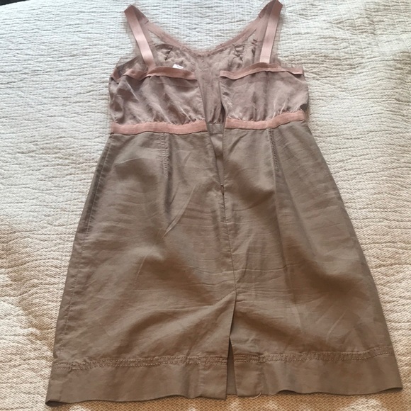 Ann Taylor Loft. Tan and mauve sz 2 dress. - Picture 5 of 6